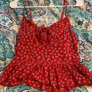 Patrons of peace red crop top